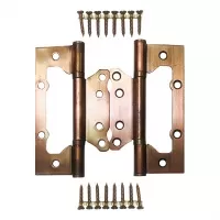 Петля дверная универсальная 120 мм, усиленная, бронза